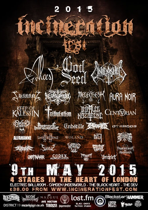 Incineration Festival 2015 official poster, 9th May 2015